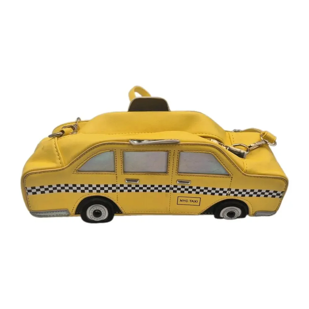 NYC Yellow Taxi Cab Shaped Crossbody Purse 12x6x4